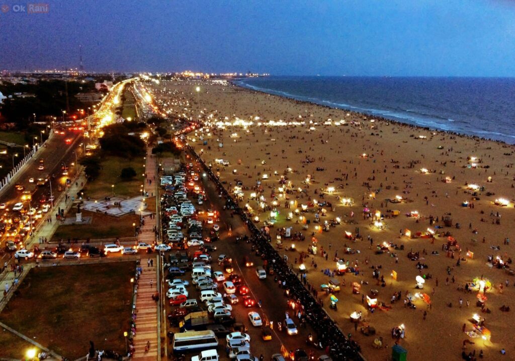 Marina beach in Chennai