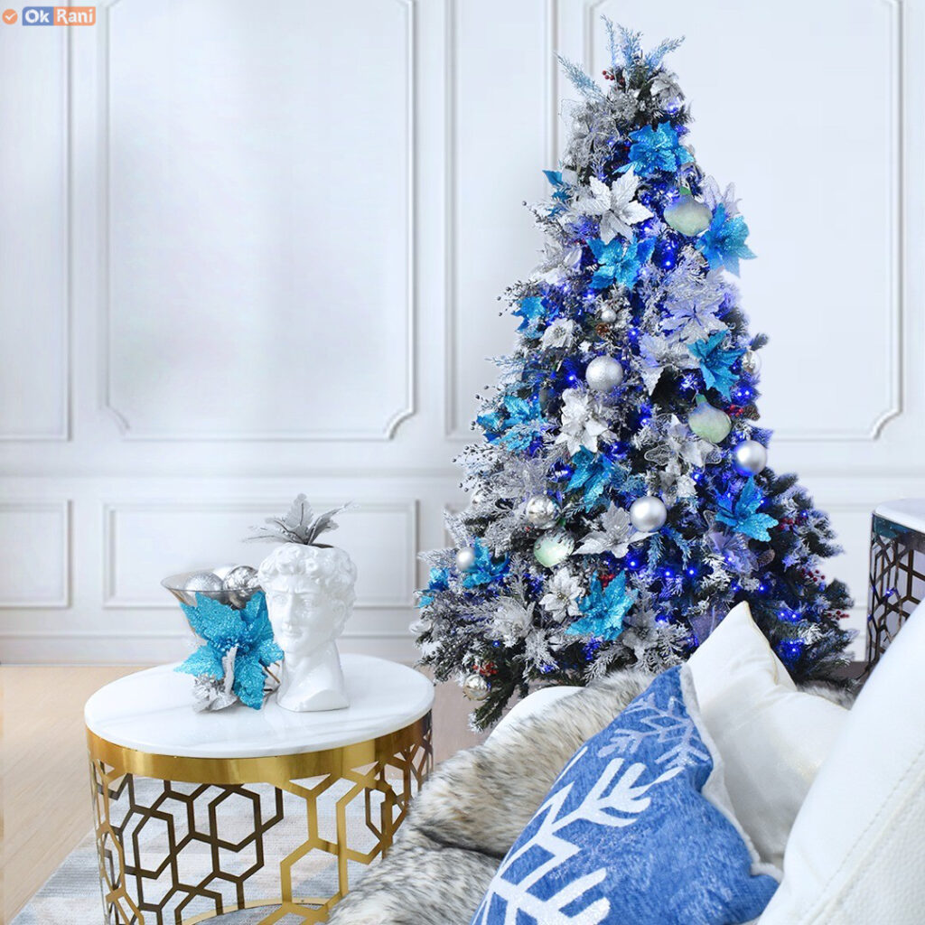 Blue and Silver Christmas Decorations ideas