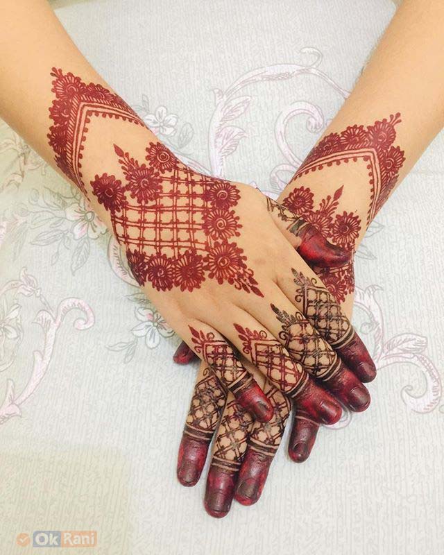 Bohemian Mehndi Designs for Back hand