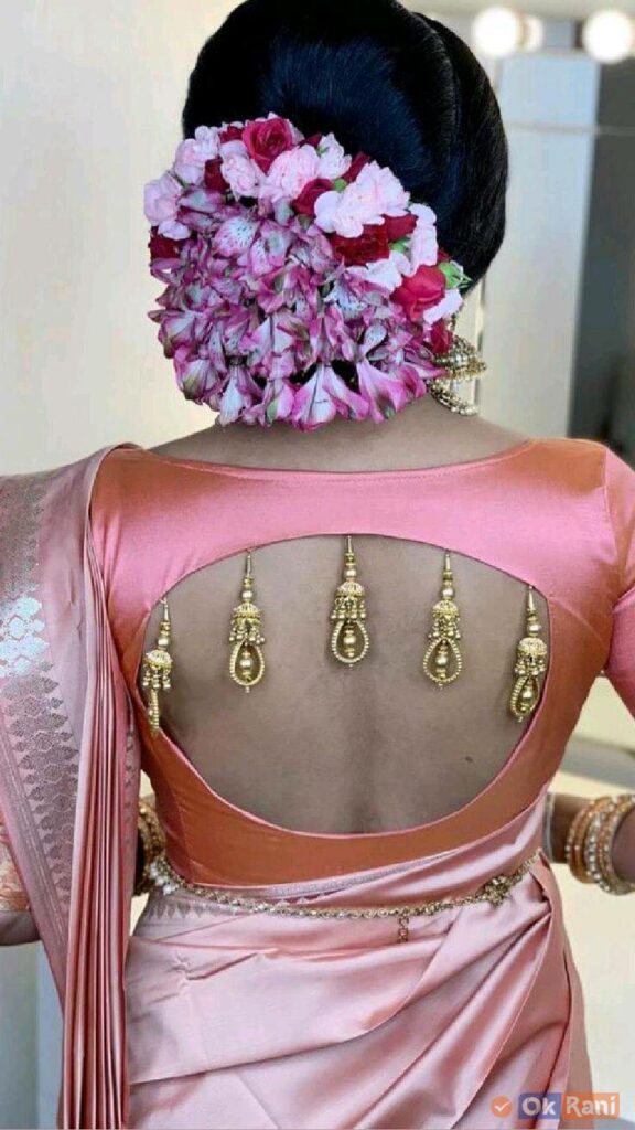 Cut out Bridal Saree Blouse Back Designs