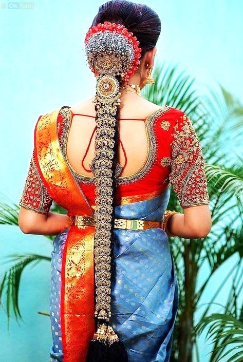 Bridal blouse back designs for silk sarees