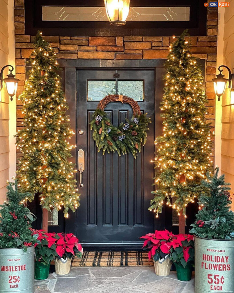 Christmas front door bow