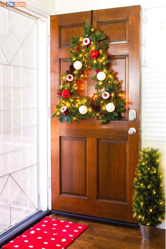Christmas door garland