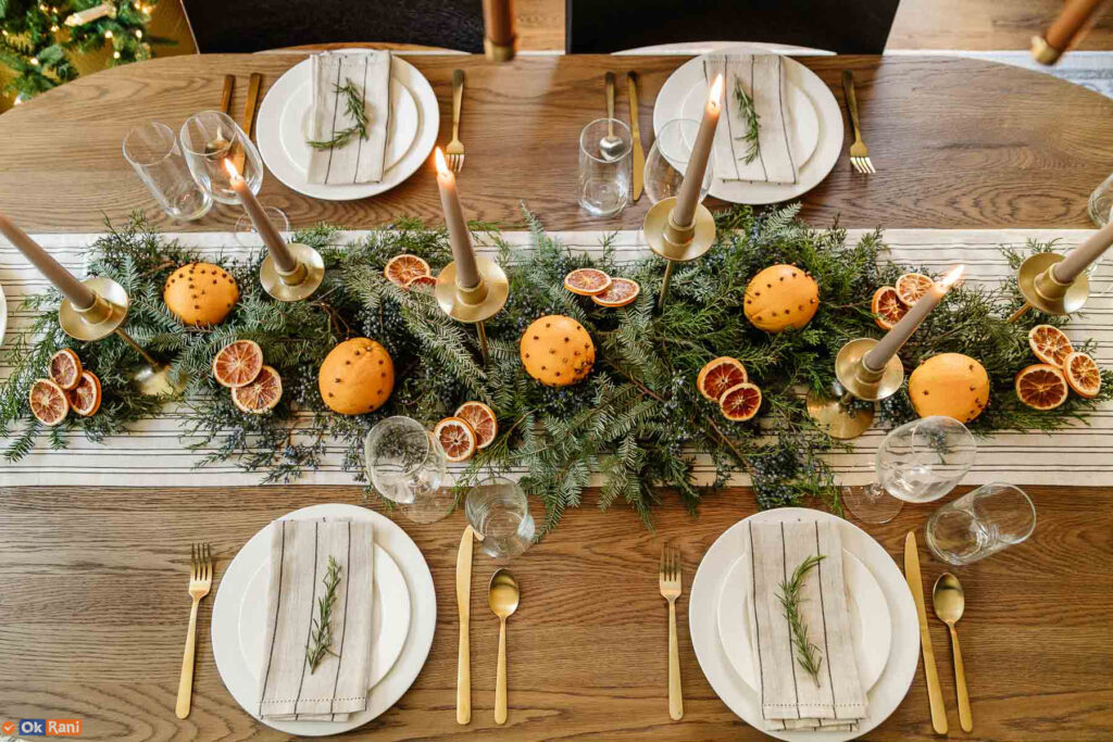 Christmas table centerpieces