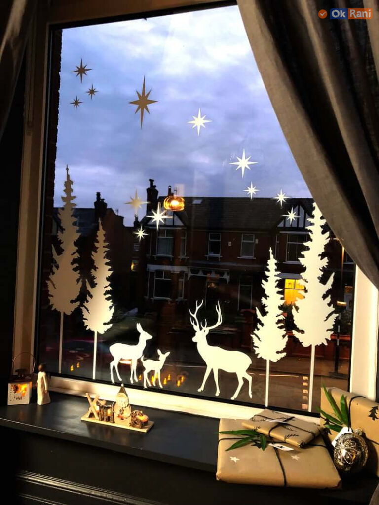 Elegant christmas window decorations