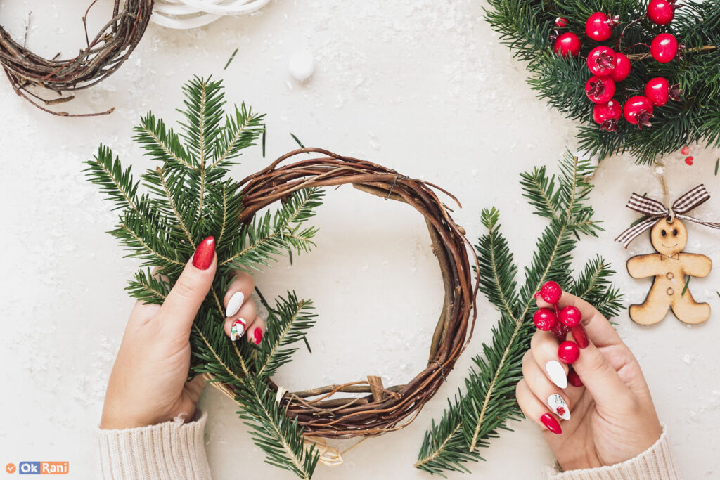 DIY christmas wreath decorations