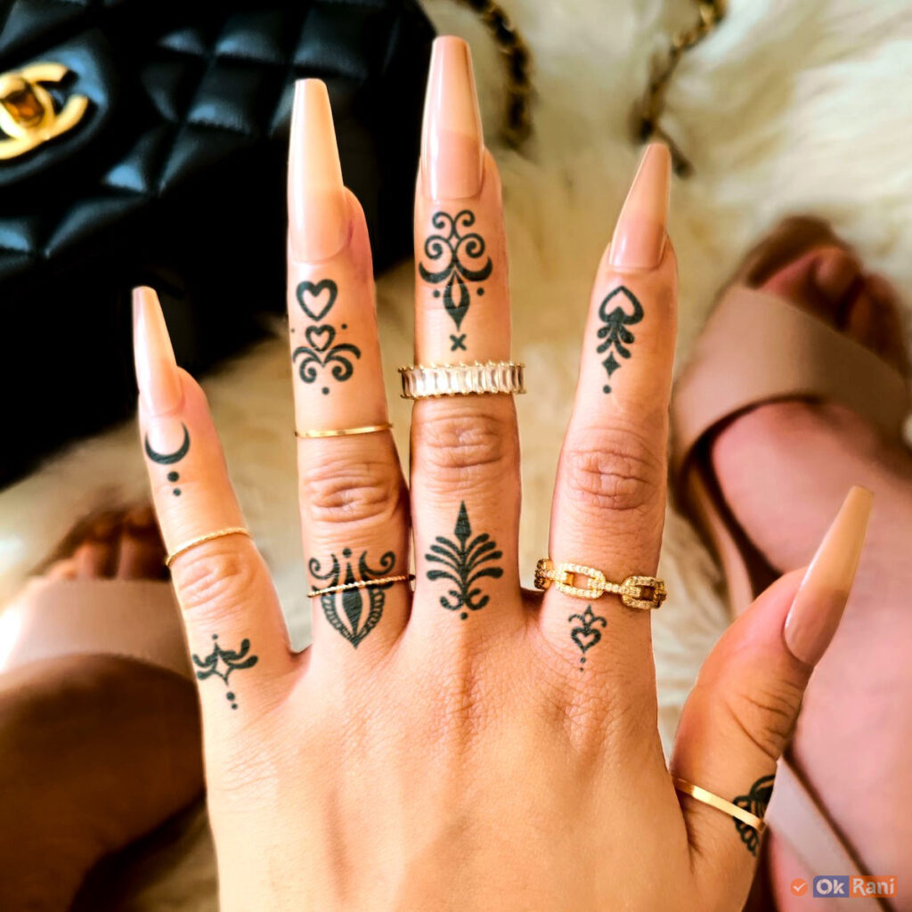 Finger tattoo design
