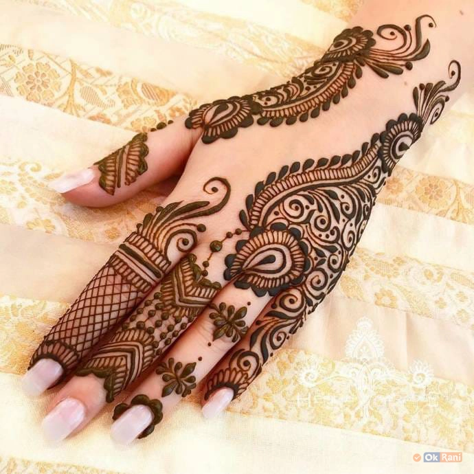 Modern Bridal Mehandi Designs Simple