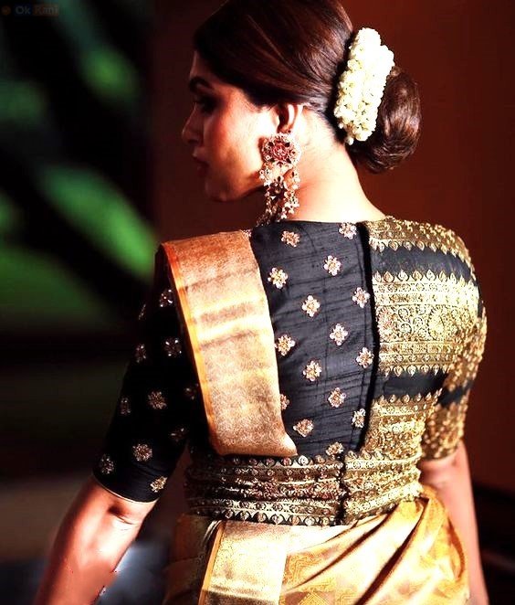 blouse designs for silk saree backside