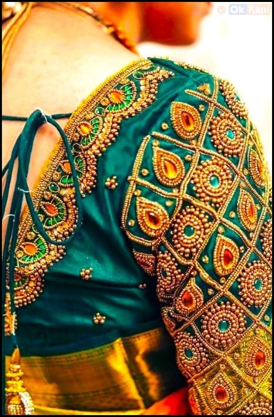 bridal silk saree blouse designs