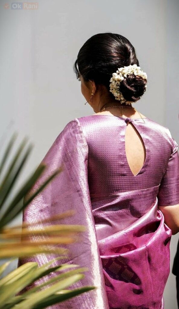 soft silk saree blouse designs latest