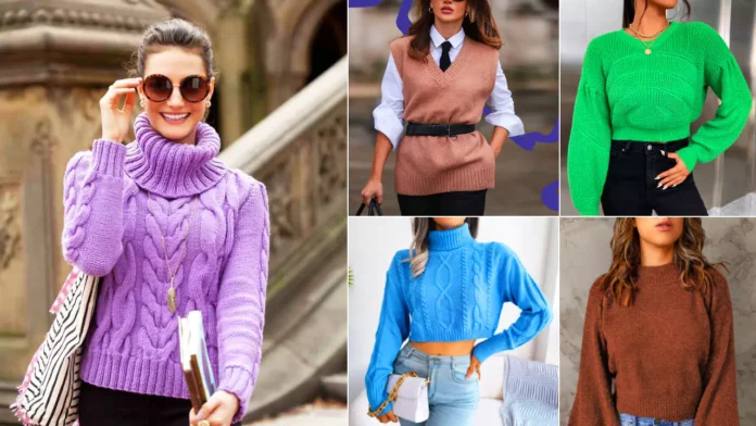Designs of Cropped Sweaters for Women