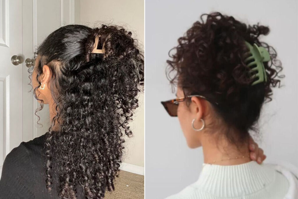 Claw Clip Hairstyles For Curly Hair