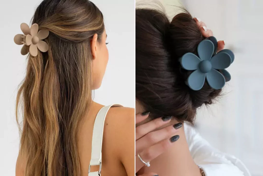 Flower Claw Clip Hairstyles