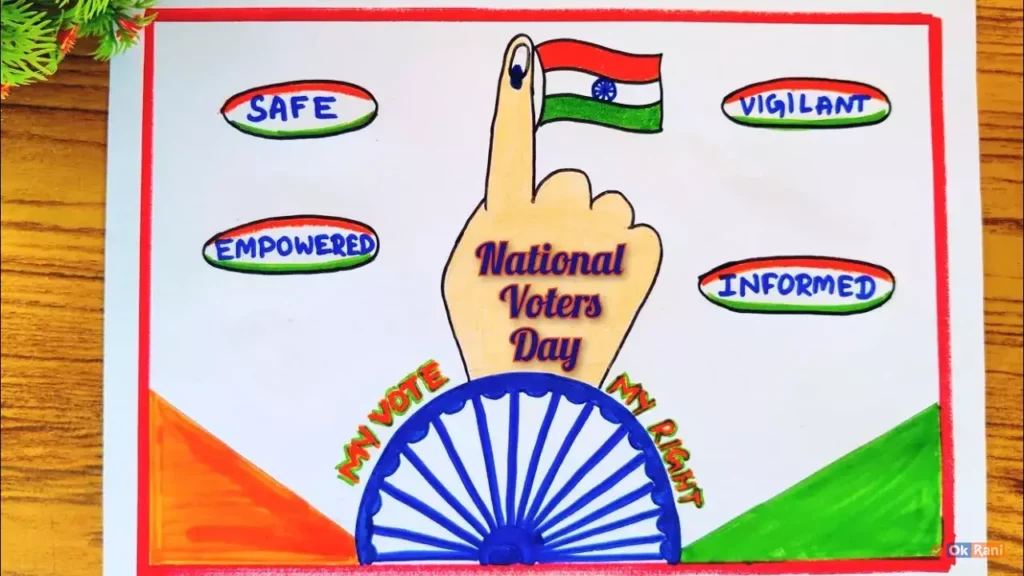 National Voters Day drawing images