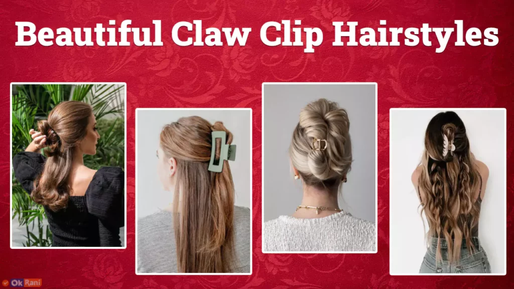 Claw clip hairstyle | Clip hairstyles, Slick hairstyles, Sleek short hair