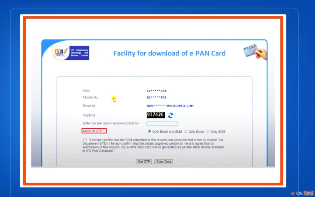 utiitsl pan card download
