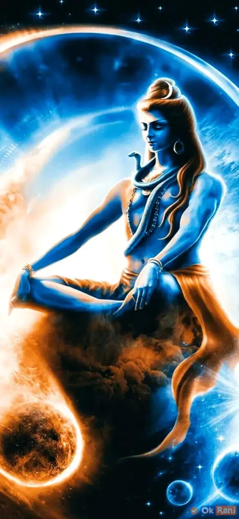 Lord Shiva image blue